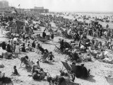 Overcrowded Beach at Margate, Kent Photographic Print