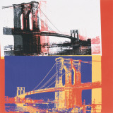 Brooklyn Bridge, c.1983 (black bridge/white background) Art par Andy Warhol
