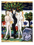 Manuscript of the Hours of Rohan-Montauban, Scene from Genesis: Adam and Eve Biting the Apple Giclee Print