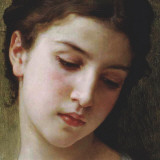 Head Study of a Young Girl (detail) Poster von William Adolphe Bouguereau