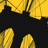 Brooklyn Bridge (yellow) Affiche par Erin Clark