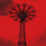 Red Parachute Jump Print by Erin Clark