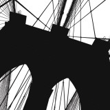Brooklyn Bridge Silhouette (detail) Posters by Erin Clark
