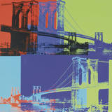 Brooklyn Bridge, ca.1983 (Orange, Blue, Lime) Kunstdrucke von Andy Warhol