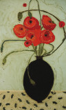 Swirling Poppies Affiches par Karen Tusinski