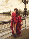 Woman in Paris Poster by Edoardo Rovere