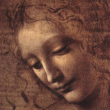 Testa di Faniciulla Detta (detail) Plakater av Leonardo da Vinci