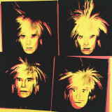 Self-Portrait, c.1986 (4 yellow Andys) Posters by Andy Warhol