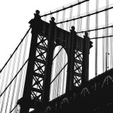 Manhattan Bridge Silhouette (detail) Poster von Erin Clark