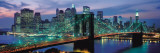 Brooklyn Bridge and Skyline at Night Print van Richard Berenholtz Brooklyn Bridge and Skyline at Night Print van Richard Berenholtz
