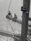 Workers Sitting on Steel Beam Poster