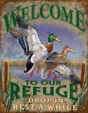 Welcome to our Refuge Plaque en métal