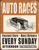 Vintage Auto Races Blikskilt