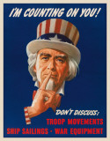 Uncle Sam - Don't Discuss Blikskilt Uncle Sam - Don't Discuss Blikskilt