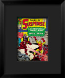 Marvel Comics Retro: The Invincible Iron Man Comic Book Cover #52, Facing the Crimson Dynamo Lámina giclée enmarcada