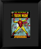 Marvel Comics Retro: The Invincible Iron Man Comic Book Cover #47, Breaking Through Chains Lámina giclée enmarcada