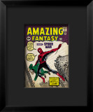 Marvel Comics Retro: Amazing Fantasy Comic Book Cover #15, Introducing Spider Man Lámina giclée enmarcada