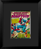 Marvel Comics Retro: Captain America Comic Panel, The Inconceivable Adaptoid! with Bucky Framed Giclee Print