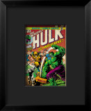 Marvel Comics Retro: The Incredible Hulk Comic Book Cover #181, with Wolverine and the Wendigo Lámina giclée enmarcada