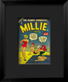 Marvel Comics Retro: Millie the Model Comic Book Cover #45, in Bathing Suit, at the Beach Lámina giclée enmarcada