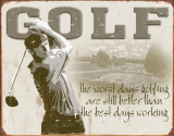 Golf - Best Days Blikskilt