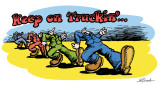 Crumb - Keep on Truckin' Cartel de chapa