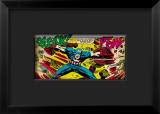 Marvel Comics Retro: Captain America Comic Panel, Fighting, Phase 1, So Far So Good! Framed Giclee Print