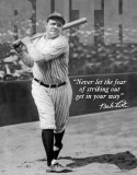 Babe Ruth - No Fear Plaque en métal