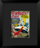 Marvel Comics Retro: Fantastic Four Family Comic Book Cover 3, Flying Framed Giclee Print