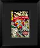 Marvel Comics Retro: Silver Surfer Comic Book Cover #18, Against the Unbeatable Inhumans! Lámina giclée enmarcada