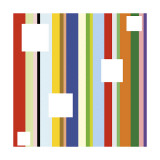 White Square on Stripe (detail) Lámina giclée por Dan Bleier