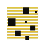 Black Block on Stripe Giclee-trykk av Dan Bleier