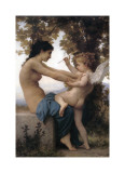 Joven defendiéndose de Eros Lámina giclée por William Adolphe Bouguereau Joven defendiéndose de Eros Lámina giclée por William Adolphe Bouguereau
