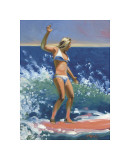 Backside Pink Giclee Print by Croci 