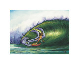 Green Slide Giclee Print by BOGY (Aaron Bogushefsky) 