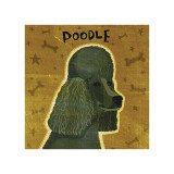 Poodle (black) Giclee Print by John Golden