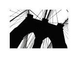 Brooklyn Bridge Silhouette Giclee Print by Erin Clark