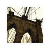 Brooklyn Bridge II (sepia) (detail) Giclee Print by Erin Clark