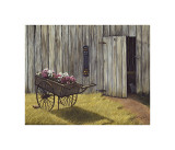 The Flower Cart Giclee Print by Kathleen Green