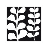Maidenhair (white on black) Giclee Print by Denise Duplock