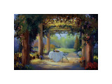 Vino al Fresco Giclee Print by Hawley 