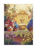 Patio Fountain Lámina giclée por Hawley Patio Fountain Lámina giclée por Hawley