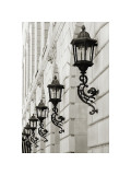 Lamps on Side of Building Giclee Print by Christian Peacock