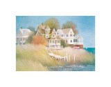 Cottages du bord de mer reproduction procédé giclée par Albert Swayhoover
