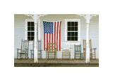 Chair Family with Flags Giclee Print by Zhen-Huan Lu