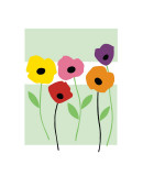 Perky Poppies Giclee Print by Muriel Verger