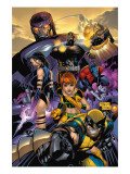 Uncanny X-Men 469 Cover: Wolverine, Marvel Girl, Nightcrawler, Sentinel, Bishop and Psylocke Print by Tan Billy