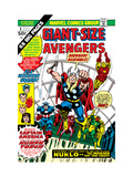 Giant-Size Avengers 1 Cover: Thor, Captain America, Iron Man, Vision and Scarlet Witch Charging Prints by Buckler Rich