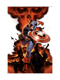 Captain America 1 Cover: Captain America, Nick Fury and Black Widow Affiches par Epting Steve