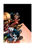 Avengers 500 Cover: Captain America, Iron Man, Vision, Scarlet Witch, Giant Man and Avengers Art par David Finch
